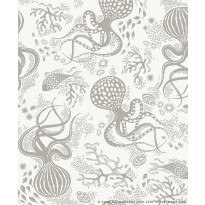Tapetti Littlephant Aquatic harmaa 0.53x10.05m, non-woven