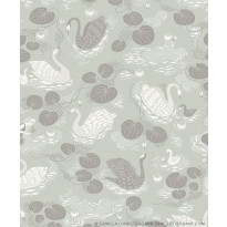 Tapetti Littlephant Nobel nymphs vaaleanturkoosi 0.53x10.05m, non-woven