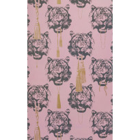 Tapetti Studio Lisa Bengtsson Coco tiger pinkki 0.53x10.05m, non-woven