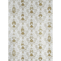 Tapetti Studio Lisa Bengtsson Tillsammans kulta 0.53x10.05m, non-woven