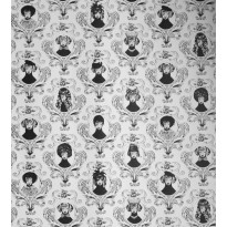 Tapetti Studio Lisa Bengtsson Tillsammans mustavalkoinen 0.53x10.05m, non-woven