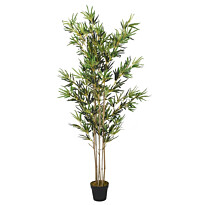 Tekokasvi bambupuu 1380 lehteä 200 cm vihreä