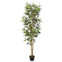 Tekokasvi bambupuu, 368 lehteä, 80 cm, vihreä