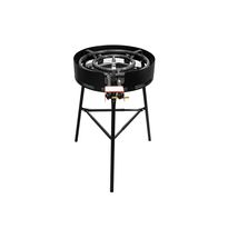 Kaasupoltin Muurikka D-500, pitkillä jaloilla, musta