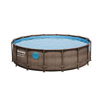 Uima-allassetti Bestway Power Steel Swim Vista, 488x122cm, pyöreä, ikkunalla