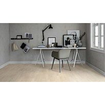 Parketti Tarkett Shade Tammi Northern White TreS, valkoinen, 3-sauva, mattalakattu