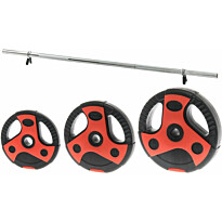 Pump-setti Atom, 20kg, musta/punainen