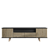 TV-taso Linento Furniture FRN-9000, musta/atlassetri