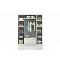 Vaatekaappi Linento Furniture Inci 1814, valkoinen