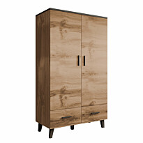 Vaatekaappi LOTTA II 2D2S, beige/musta (2704)