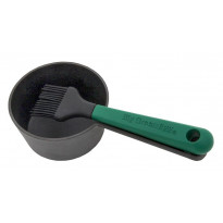 Valurautainen kastikepata silikoniharjalla Big Green Egg