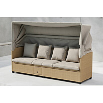 Aurinkotuoli katoksella Venture Home Nopy, beige/polyrottinki