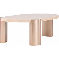 Sohvapöytä Venture Home Kres, 125x70.5cm, pinkki/marmori