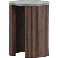 Sivupöytä Venture Home Bristol, ø40cm, mocca/marmori
