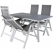 Ruokailuryhmä Venture Home, 160x90cm Virya-pöytä + 4 Albany-tuolia