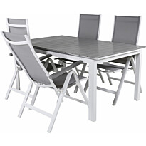 Ruokailuryhmä Venture Home, 160x100cm Levels-pöytä + 4 Albany-tuolia