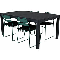 Ruokailuryhmä Venture Home, 160x90cm Marbella-pöytä + 4 Lina-tuolia