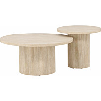Sohvapöytäsetti Venture Home Härön, ø80cmx38 cm + ø50x45cm