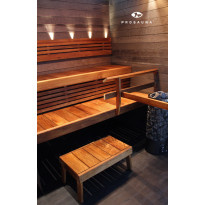 Laudepaketti Prosauna Basic 240, leveys max 2400mm, lämpöhaapa, 53/53