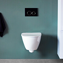 Seinä WC-paketti Bathlife Spola, täydellinen, musta painike