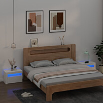 Yöpöydät 2kpl LED-valoilla 60x35x40cm, eri värejä