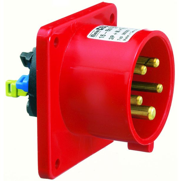 16A Stecker- Und Steckdosenset – 3-polig, 240V, IP44, Blaue Wandhalterung, Mit Schalter