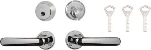 Helapaketti 1. Avainpesä Abloy CY001 kromi (Classic) ja painike 1058 kromi