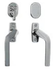 Helapaketti 66. (yhteensopiva vain pitkäsulkija Abloy Fix S3105 kanssa) painike LK83 kromi ja LK83 kromi ja peitekilpi