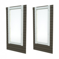 2 kpl korkeaa ikkunaa 600x1500 mm