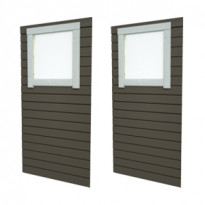 2 kpl matalaa ikkunaa 600x600 mm