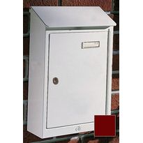 Postilaatikko Campagne PM, 220x325x100mm, galvanoitu teräs, viininpunainen
