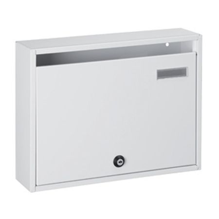 Postilaatikko Palerme, 340x260x85mm, galvanoitu teräs, valkoinen