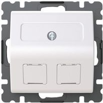 Datarasia Abb Saga 2xRJ45 universal 85, valkoinen, 50kpl