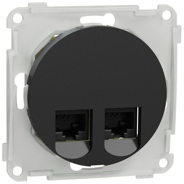 Datarasia Schneider Electric ELKO One, 2x8 CAT6 UTP, suora, uppoasennus, keskiölevyllä