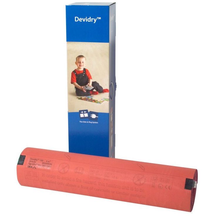 Lämmityselementti Devidry 55, 55W/m², 4m², 187W