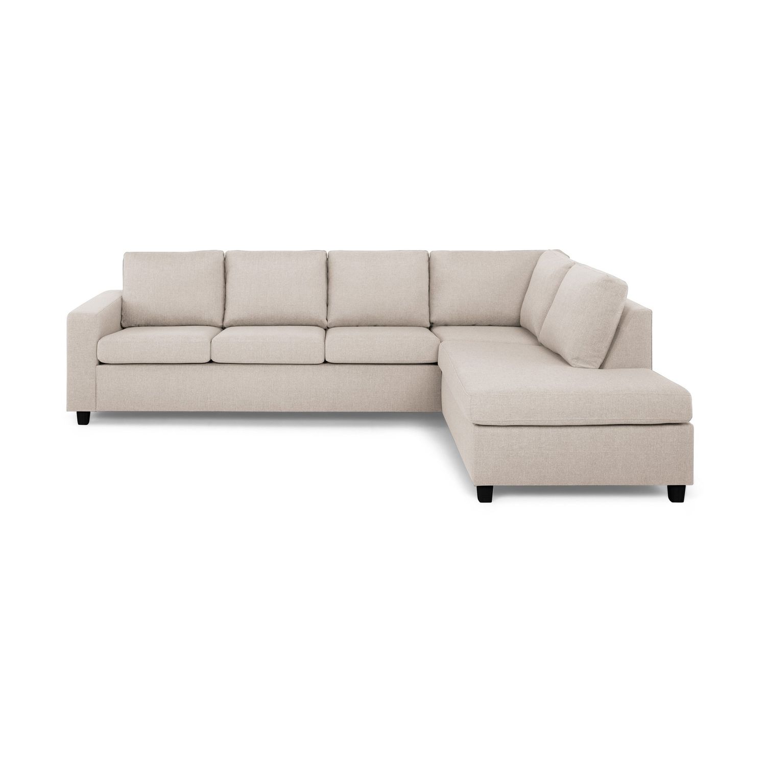 Divaanisohva Scandinavian Choice Crazy 3-istuttava oikea beige/mustat jalat kulmikas