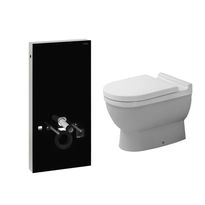 Seinä WC-paketti Duravit Starck3, Geberit Monolith musta