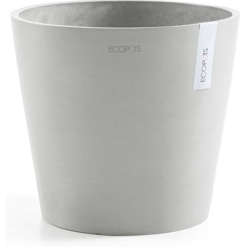 Kukkaruukku Ecopots Amsterdam 25cm valkoharmaa