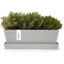 Kukkaruukku aluslautasella Ecopots Bruge, 25cm, eri värejä