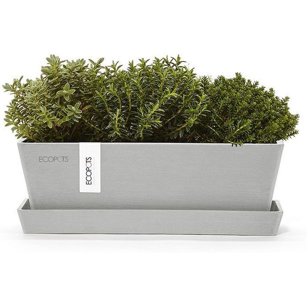Kukkaruukku aluslautasella Ecopots Bruge, 25cm