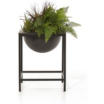 Kukkaruukku kehikolla Ecopots Monaco, musta/tummanharmaa, eri kokoja
