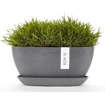 Kukkaruukku aluslautasella Ecopots Sofia, 30cm, eri värejä
