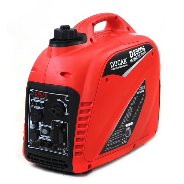 Aggregaatti Ducar D2500IS, invertteri-malli, 2200/2000W, 98cc 4-tahti, 2xUSB