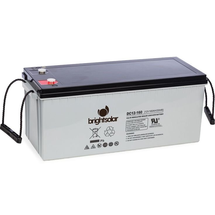 Akku Brightsolar DC12-160 AGM, 12V DC, huoltovapaa