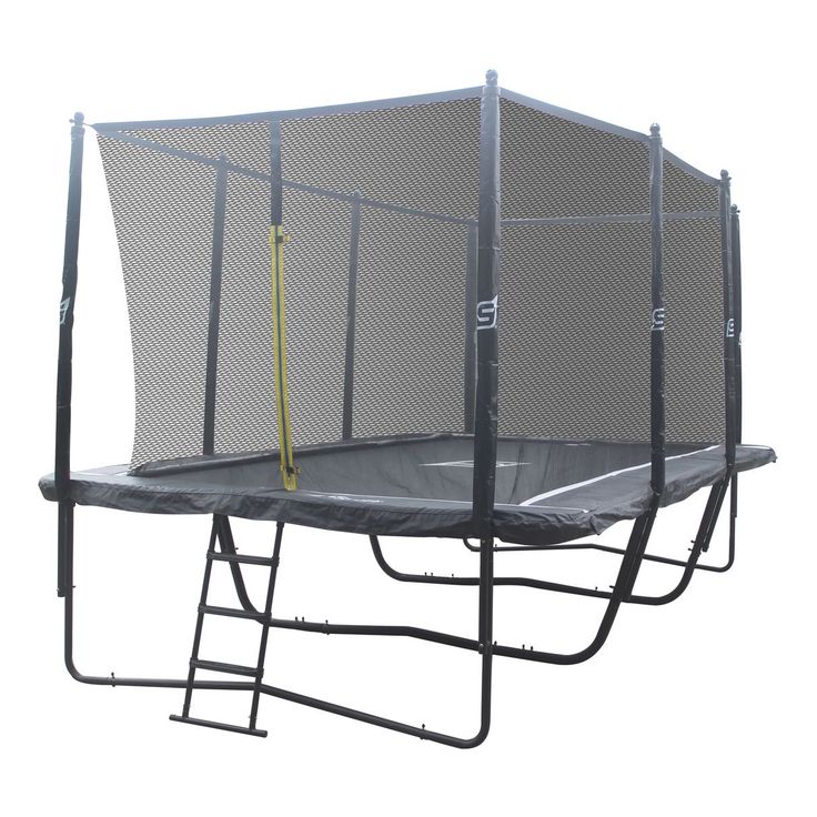 Trampoliini I-Sport Air Black MEGAKOKO, 5.8x4m, turvaverkolla