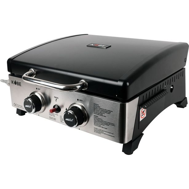 Pöytägrilli Kobe Plancha, kaasu, 2 poltinta