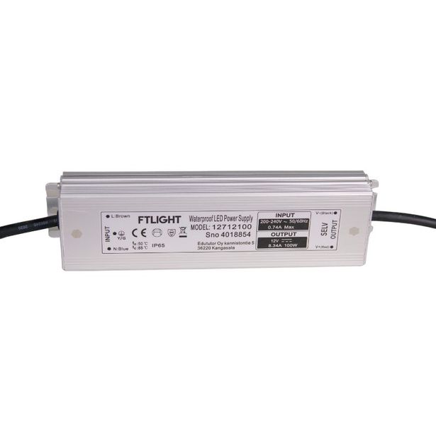 LED-vakiojännitelähde FTLight, 100W, 12V, IP65