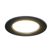 LED-alasvalo FTLIGHT Luce, 6W, 450lm, 3000K/4000K, IP44/IP20, upotettava, musta