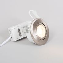 LED-alasvalo FTLIGHT Pallas, 6W, 450lm, IP44, 60°, himmennettävä, kromi, eri vaihtoehtoja