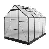 Kasvihuone Viheraarni, 4.8m², sokkelilla, musta